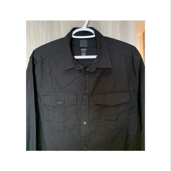 H&M Black Regular Fit polo shirt (Large) - Picture 2 of 5